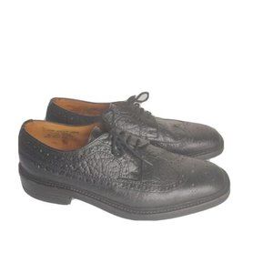 Stuart McGuire Ortho Vent Cushion Insole Black Wingtip Shoes Mens 9.5 D England